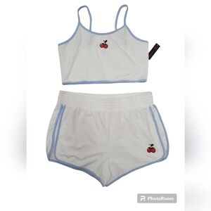 NOBO 2pc. White Juniors Summer Short Set